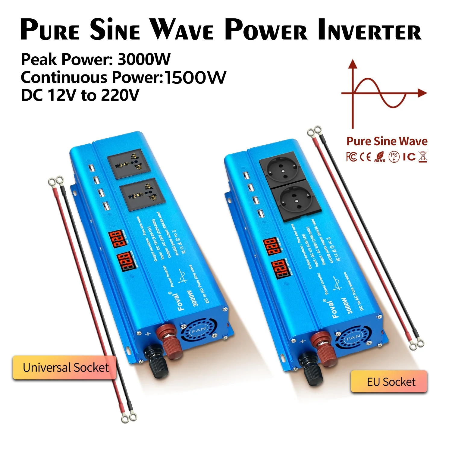 3000W muslimex 12v 220v muslimus con porte USB campeggio Motor House Converter Power muslimah