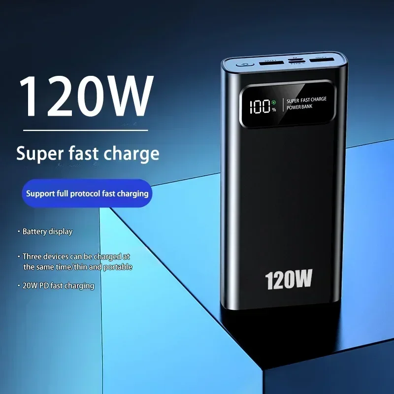 PD 120W Fast Charging 20000mAh Power Bank Portable Battery Charger Supports Bidirectional Fast Charging for Cell Phone