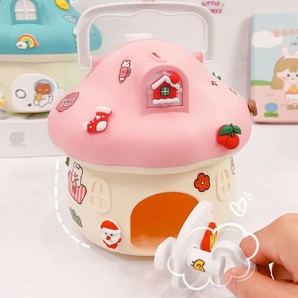 Money Box Mushroom Piggy Bank Toy House-Shaped Cartoon Stickers Cartoon Piggy Banks Safe Box Durable Safe Bank Toy