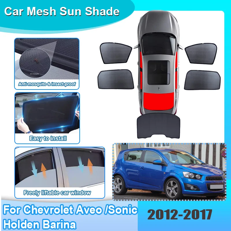 

Car Sunshade For Chevrolet Aveo Sonic T300 Holden Barina Sedan 2012-2017 UV Protection Windshield Frame Curtain Auto Accessories