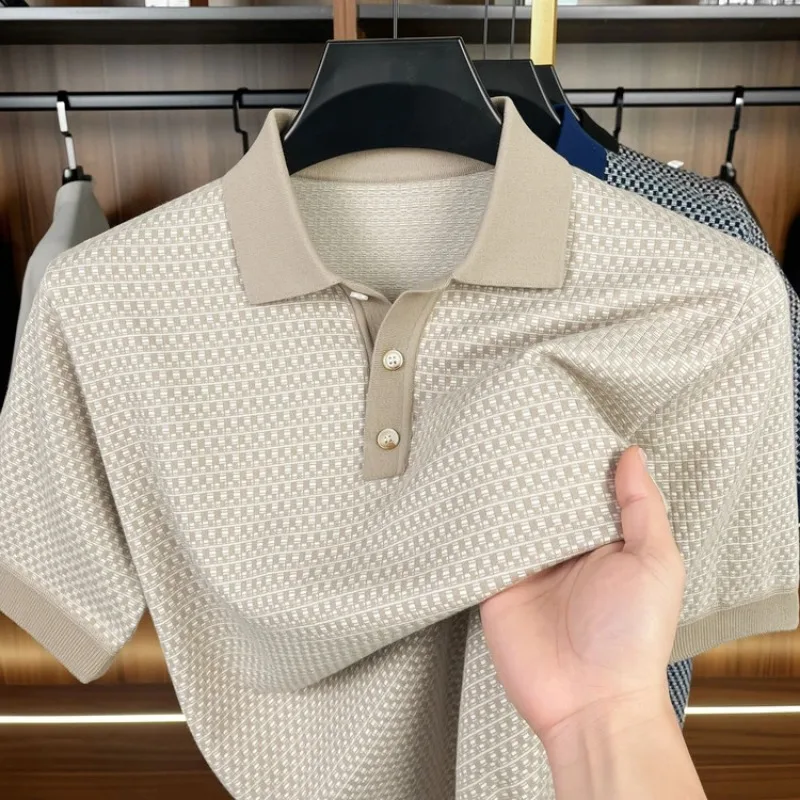 

Men's Lapel Polo Shirt Pure Cotton Breathable Short Sleeve Casual Daily Wear Top