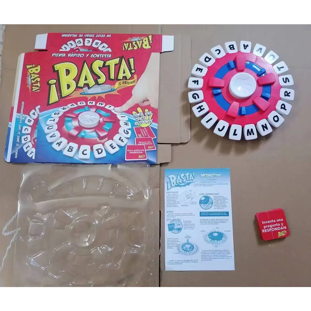 Juego de palabras en español, juego de mesa familiar de ritmo rápido, prensado de letras, Tapple, versión en español, nuevo