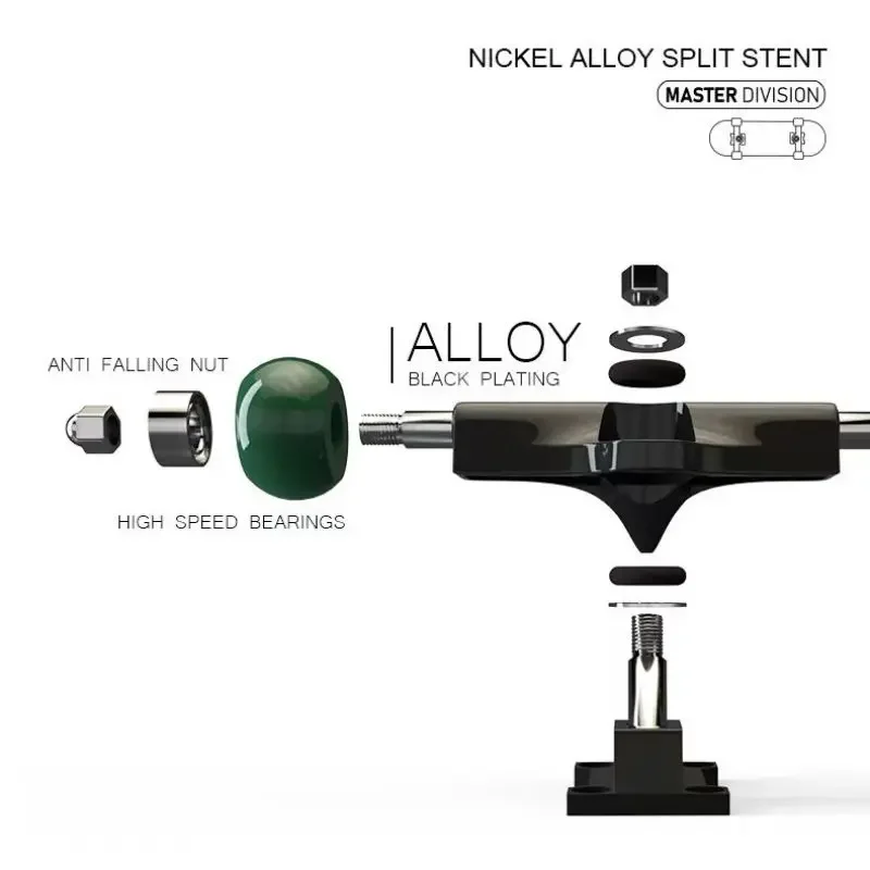 Tastiera foglia d'acero con cuscinetti giocattolo tecnologia professionale skateboard da dito con portachiavi parco rampa luogo mini giocattoli regalo