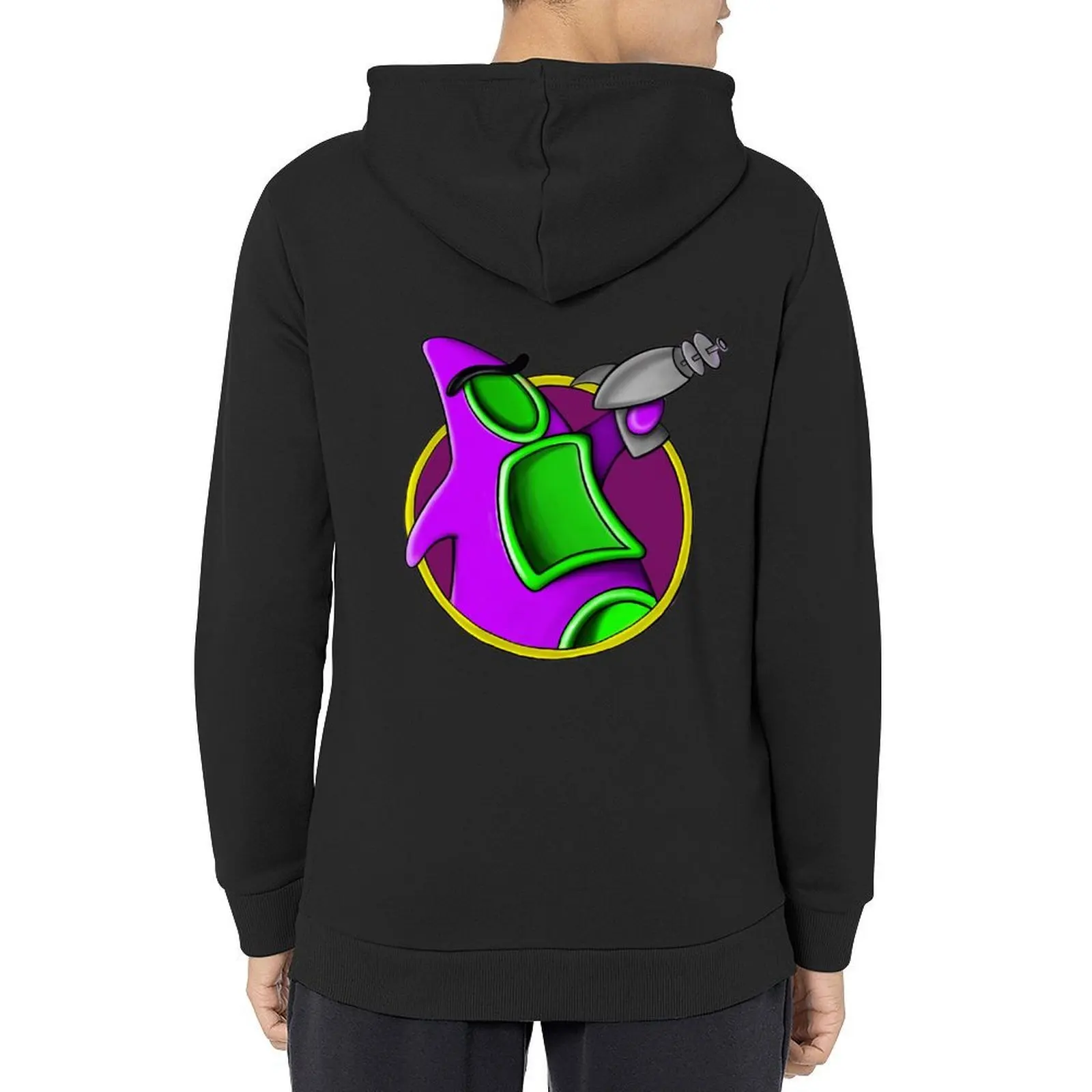 

Purple alien with tentacle Hoodie hooded shirt graphic t shirts men autumn new products men wear men hoodie