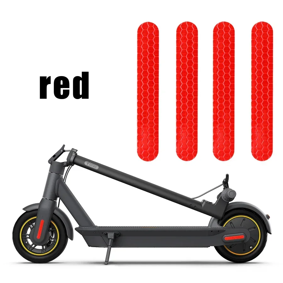 Front Rear Wheel Cover Eflective Sticker for Ninebot Max G30 Electric Scooter Warning New Dustproof Reflective Sticker 4pcs/set image 3