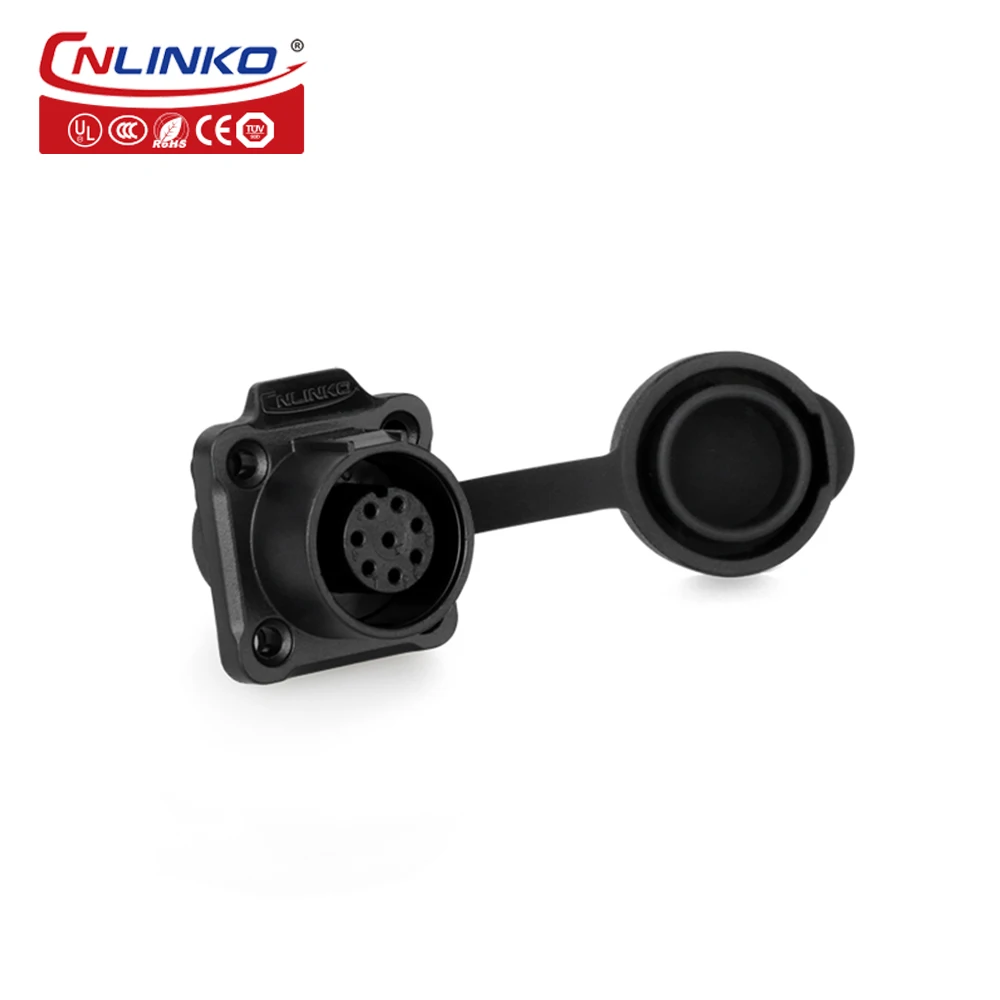 Cnlinko LP12 Plastic 8pin Male And Female Panel Mount Waterproof M12 Connector