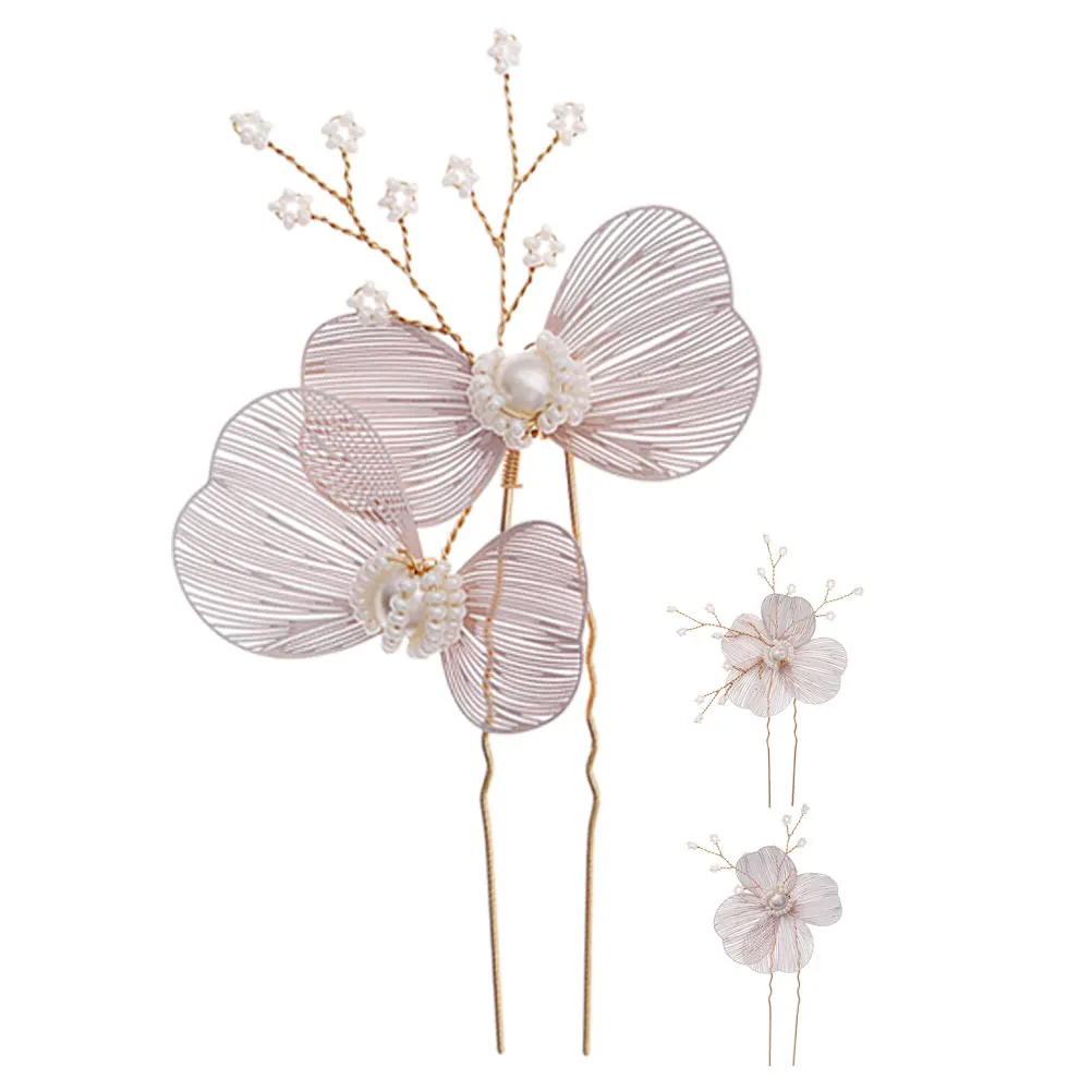 

3pcs Bridal Hairpins Wedding Clips U Shape Pearl Decorated Hair Accessories For Women Prom Bridesmaid Hairpin Buns Decorative