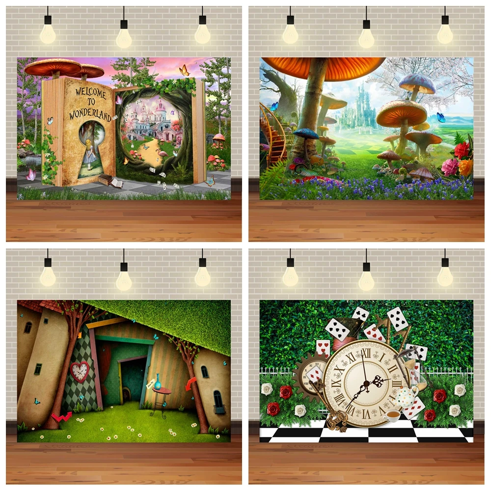 Fairy Tale Princess Background Dreamland Birthday Background Cake Table Decoration Tea Party Girl Photography Studio Photo