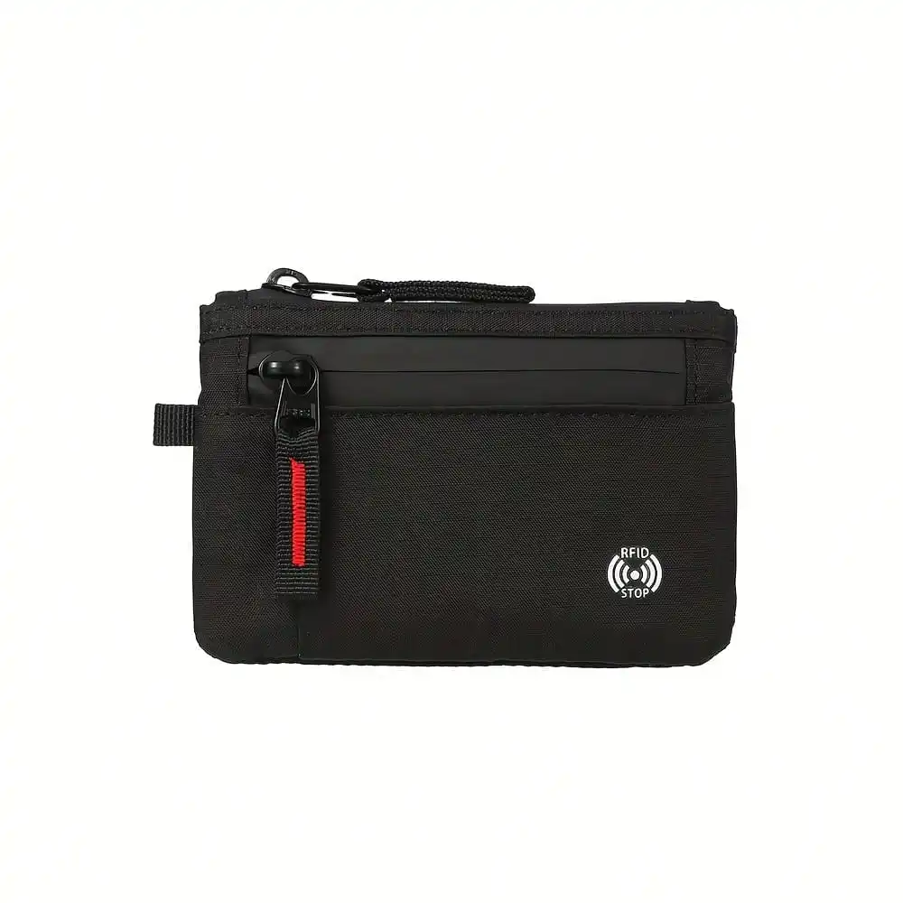 Slim RFID Blocking Minimalist Men Wallet Lightweight Compact Travel Card Holder For Credit Cards IDs Cash Coins Daily Use Organizer Gift Travel Essent