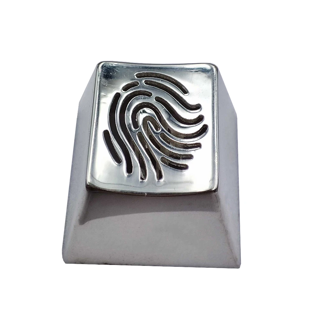 

ESC Keycaps Fingerprint Customized Metal Evo80 Wooting Mechanical Keyboard Caps OEM Cyber Personalized Backlit Caps 925 Silver