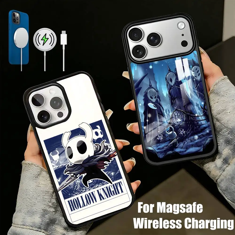 H-HollowS K-n-night Game SilksongS Phone Case For iPhone17,16,15,14,13 Plus,Pro Max Magnetic For Magsafe Wireless Charging