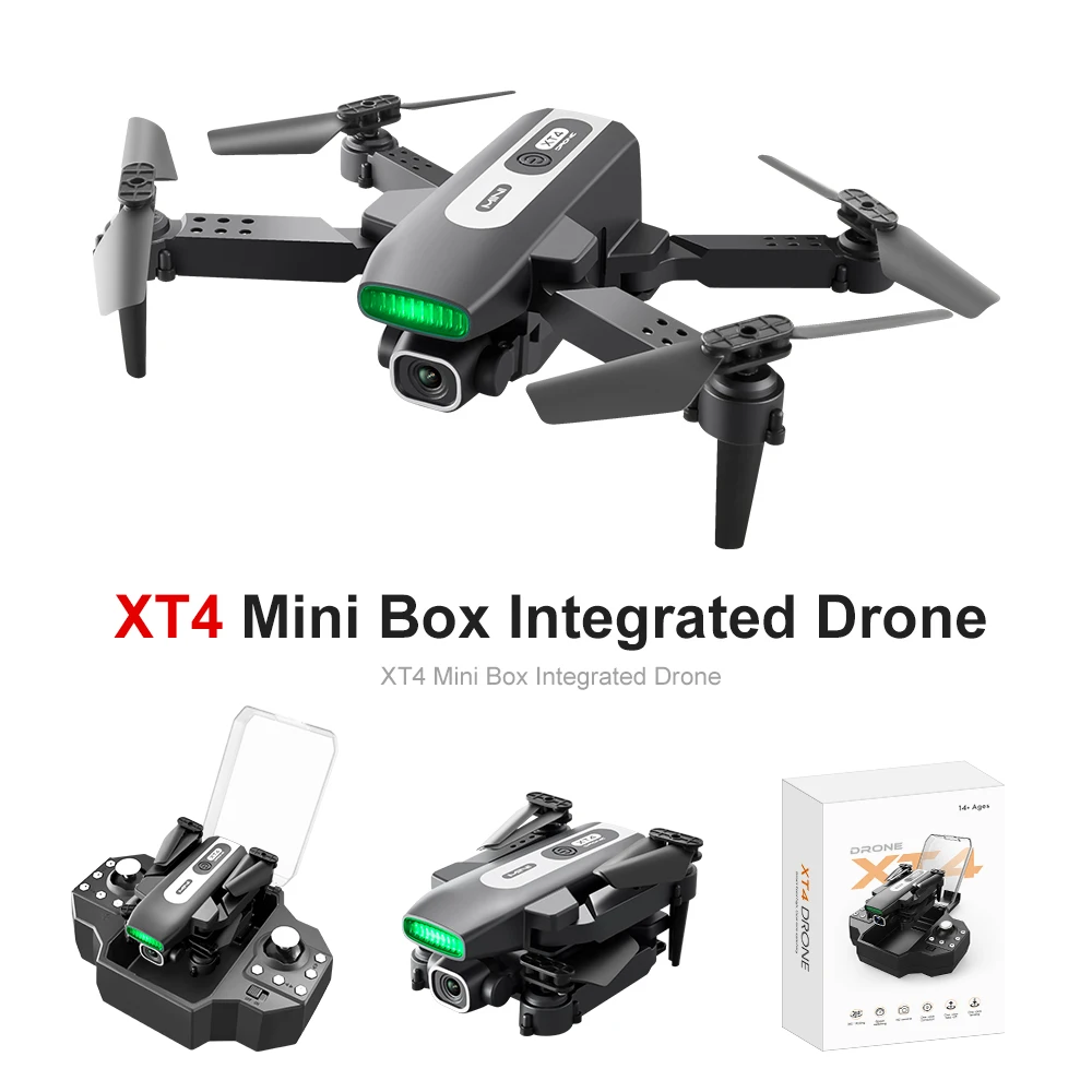 2024 XT4 Professional Mini Drone 4K HD Camera Drones Obstacle Avoidance Dual Optical Flow Quadcopter Foldable Dron Toy Gift