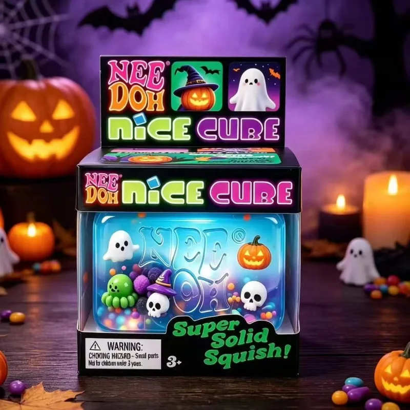 NeeDoh Niedlicher Würfel-Quetschball, Halloween- und Weihnachtsthema, Quetsch-Fidget-Würfel, Stressabbau-Sensorikspielzeug, Geschenk für Kinder und Erwachsene, Weihnachtsgeschenk – Detail 8