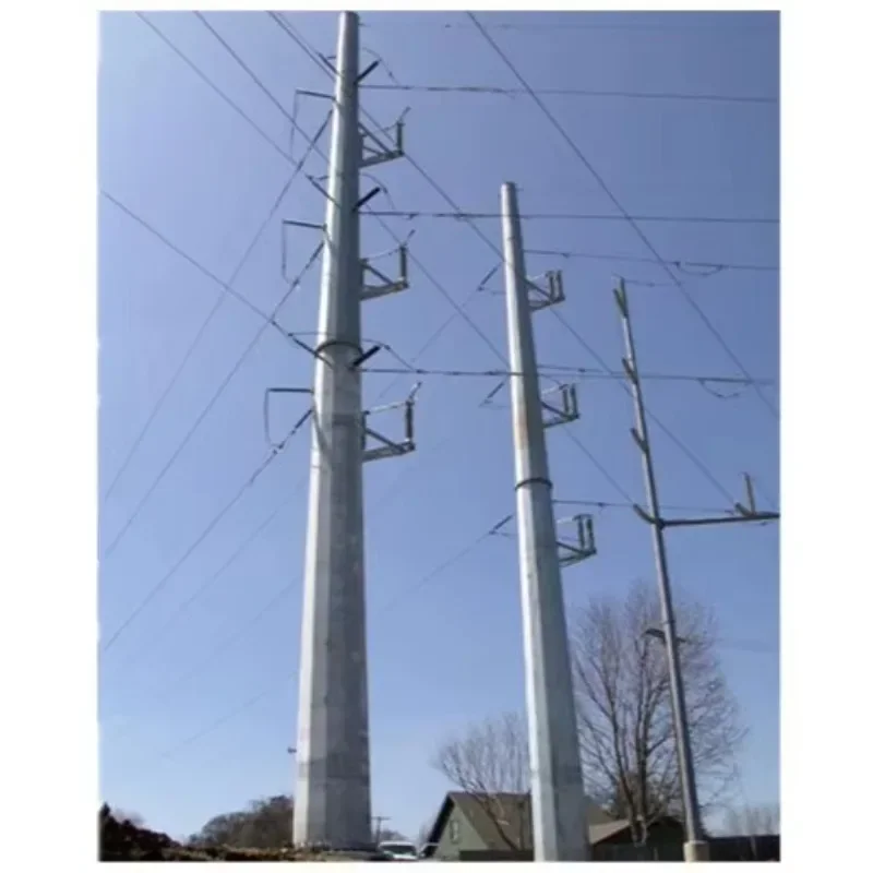 JSHGelectric steel pole with average galvanized coating 80-100um