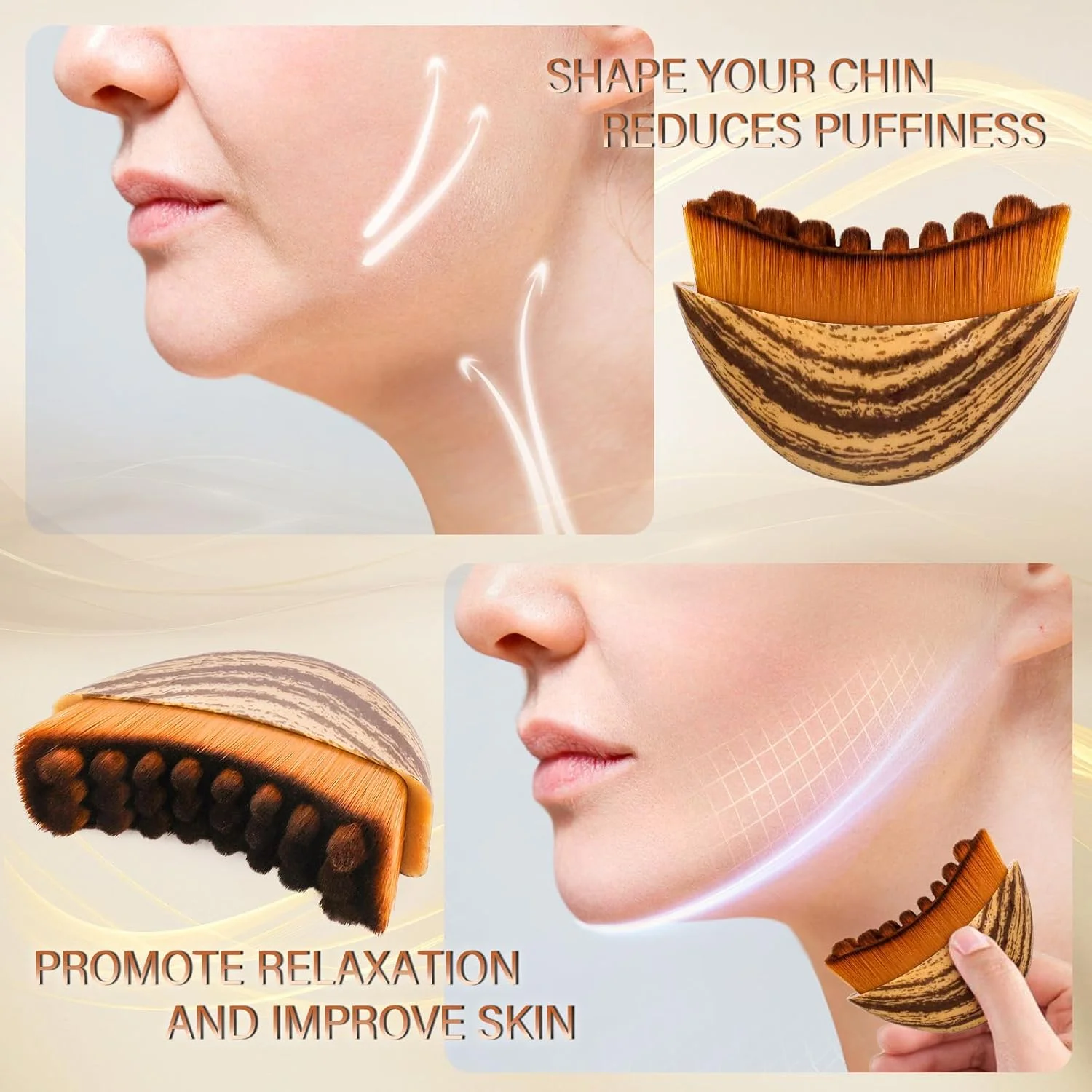 

Портативная щетка для лимфодренажного массажа лица, инструмент для скульптурирования лица и лимфодренажа, массажер для лимфодренажа, адаптирующийся к коже
