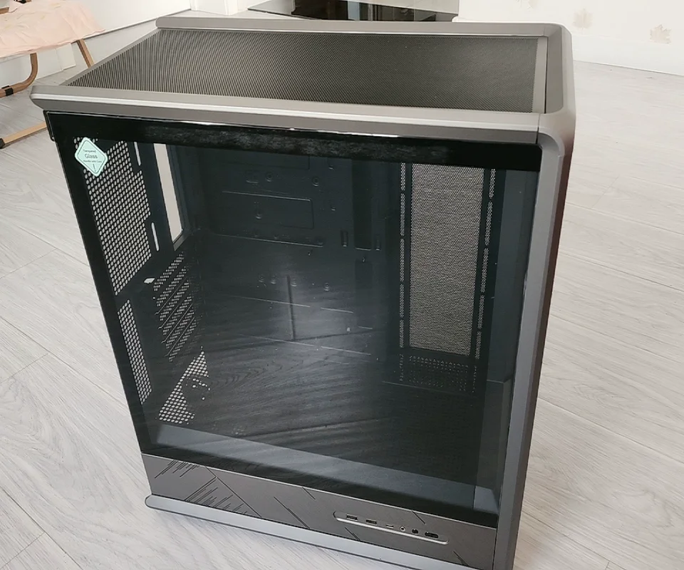 

JONSBO D401 Hidden ATX Computer Case Sea View Room Skeleton Frame 360 Water-Cooled Back Plug-In Case for Gaming And Streaming