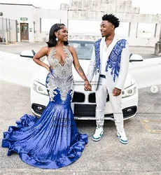 Stunning Appliques Lace Men Suit Customized Beaded Male Prom Blazer 2 Pieces Sets Groom Tuxedos Slim Wedding pantalones hombre