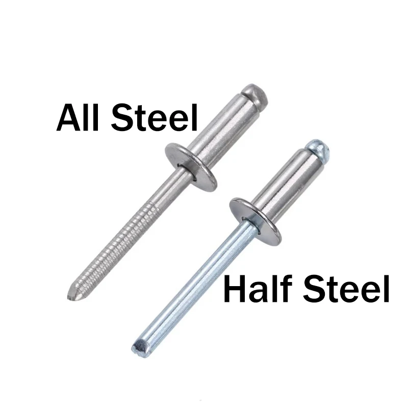 304 Stainless Steel Blind Rivets Assortment Kit Set M2.4-M5 Dome Head Pop Rivets for Aluminium Sheet Steel Mandrel Exhaust Rivet