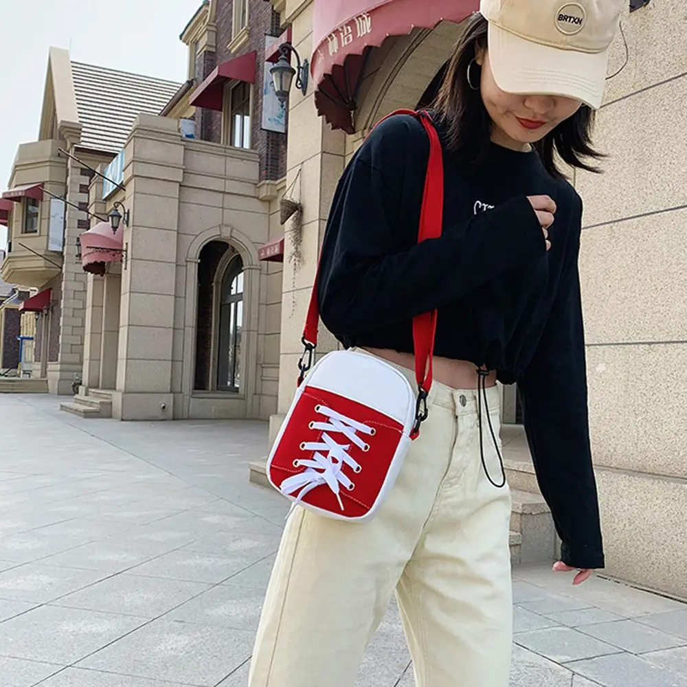 Funny Fashion Small Shoes Shape Purse Shopping Crossbody Bag Canvas Handbag Women Bag Korean Style Bag