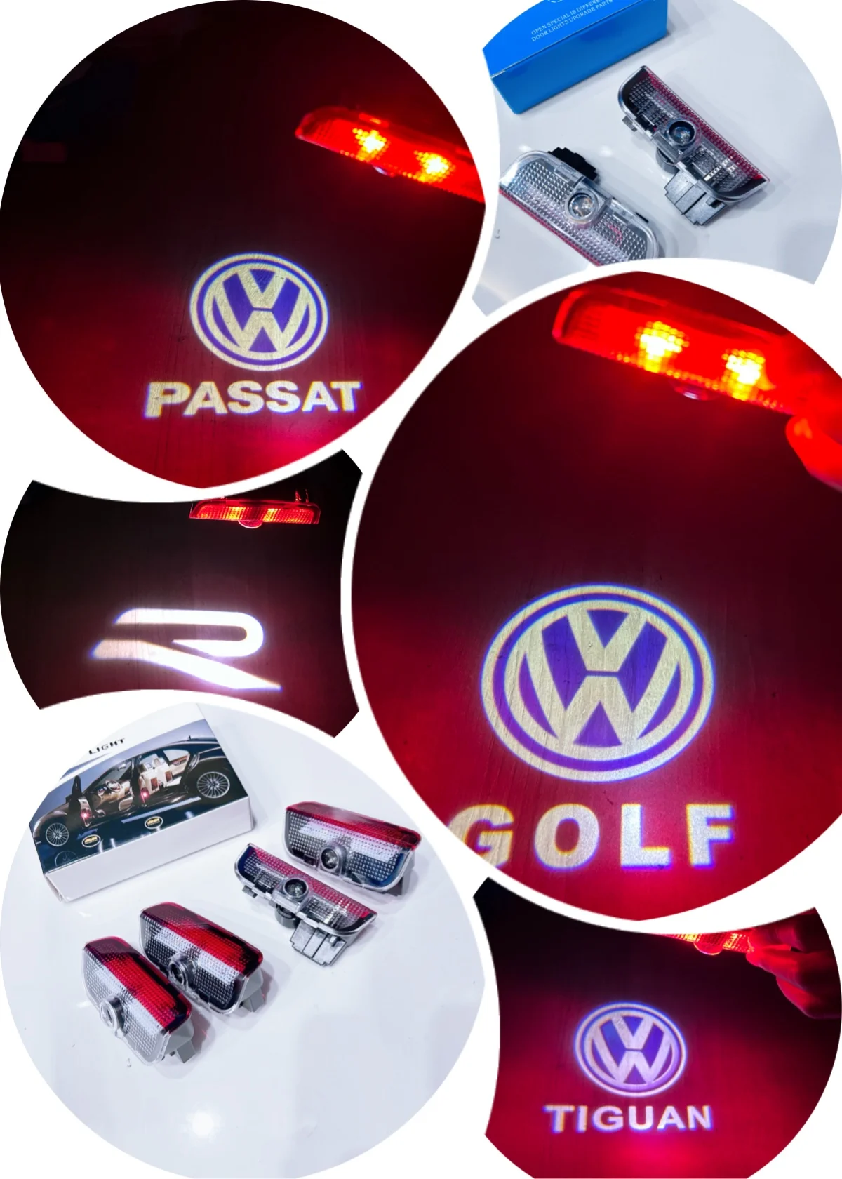 

For VW Projector Welcome Light - Compatible with Golf 5/6/7/8, Passat, Arteon, Tiguan, Touareg, GTI, GTD, | LED Door Ghost Lamp