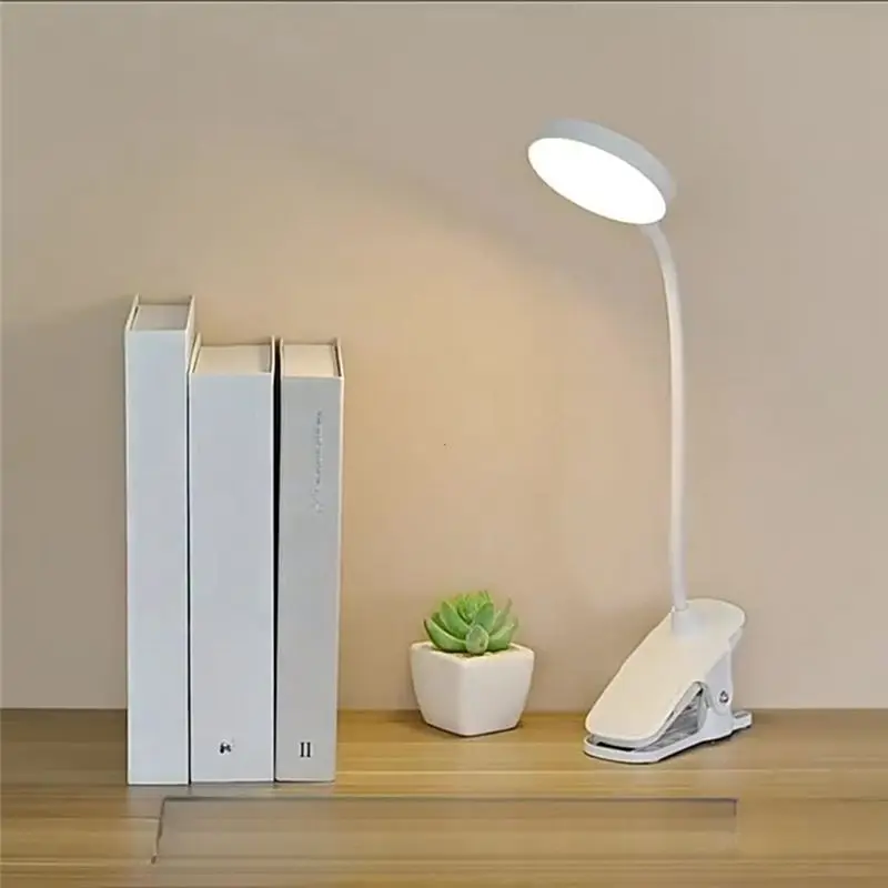 Flexible Gooseneck Reading Light Clip On Lamp 3-Level Dimming LED Book Light For Beds Desks-Eye-Friendly Night Light