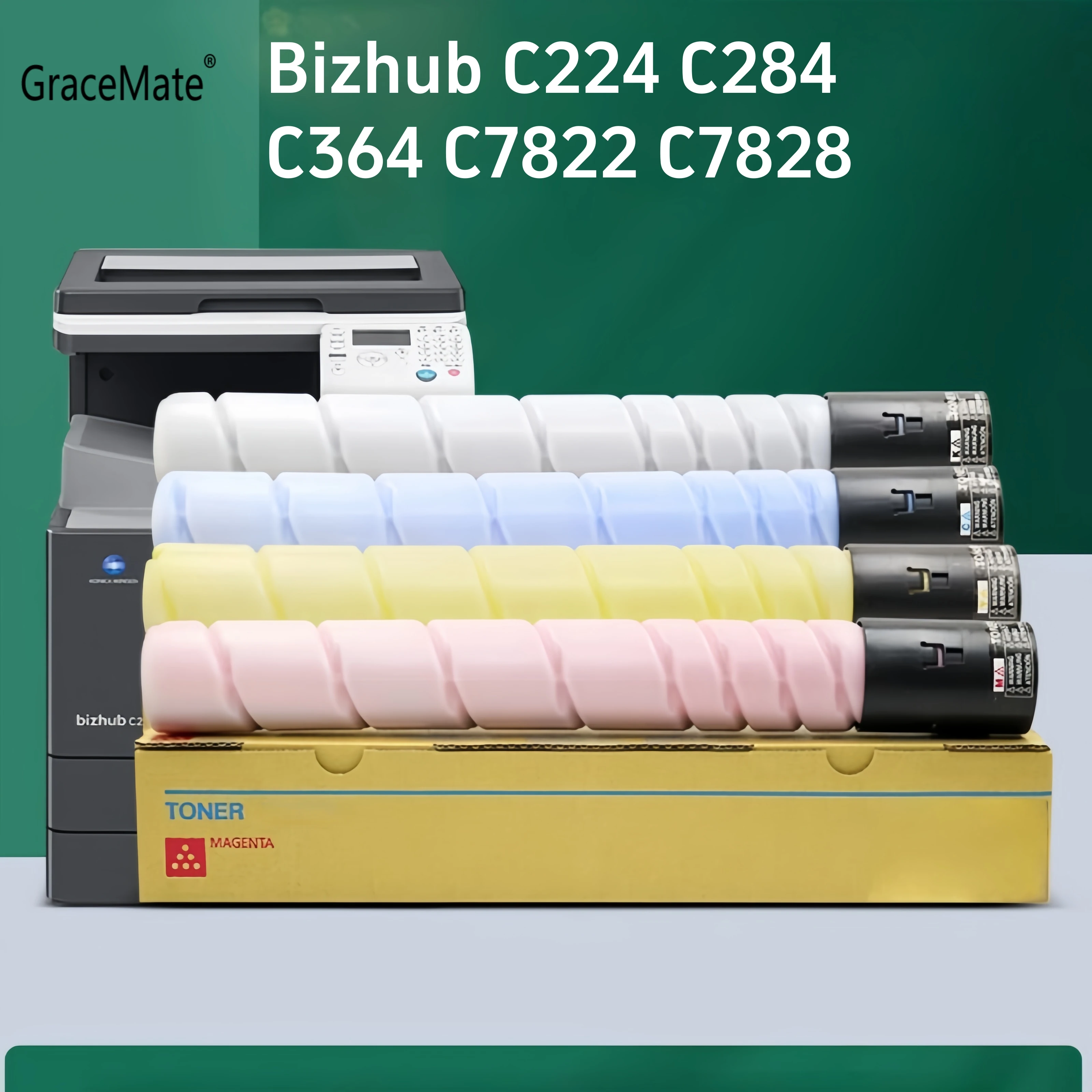 Compatible 1PCS Color Toner Cartridge Bizhub C224 C284 C364 C7822 C7828 for Konica Minolta Powder 224 284 364 TN220 TN221 Tn321