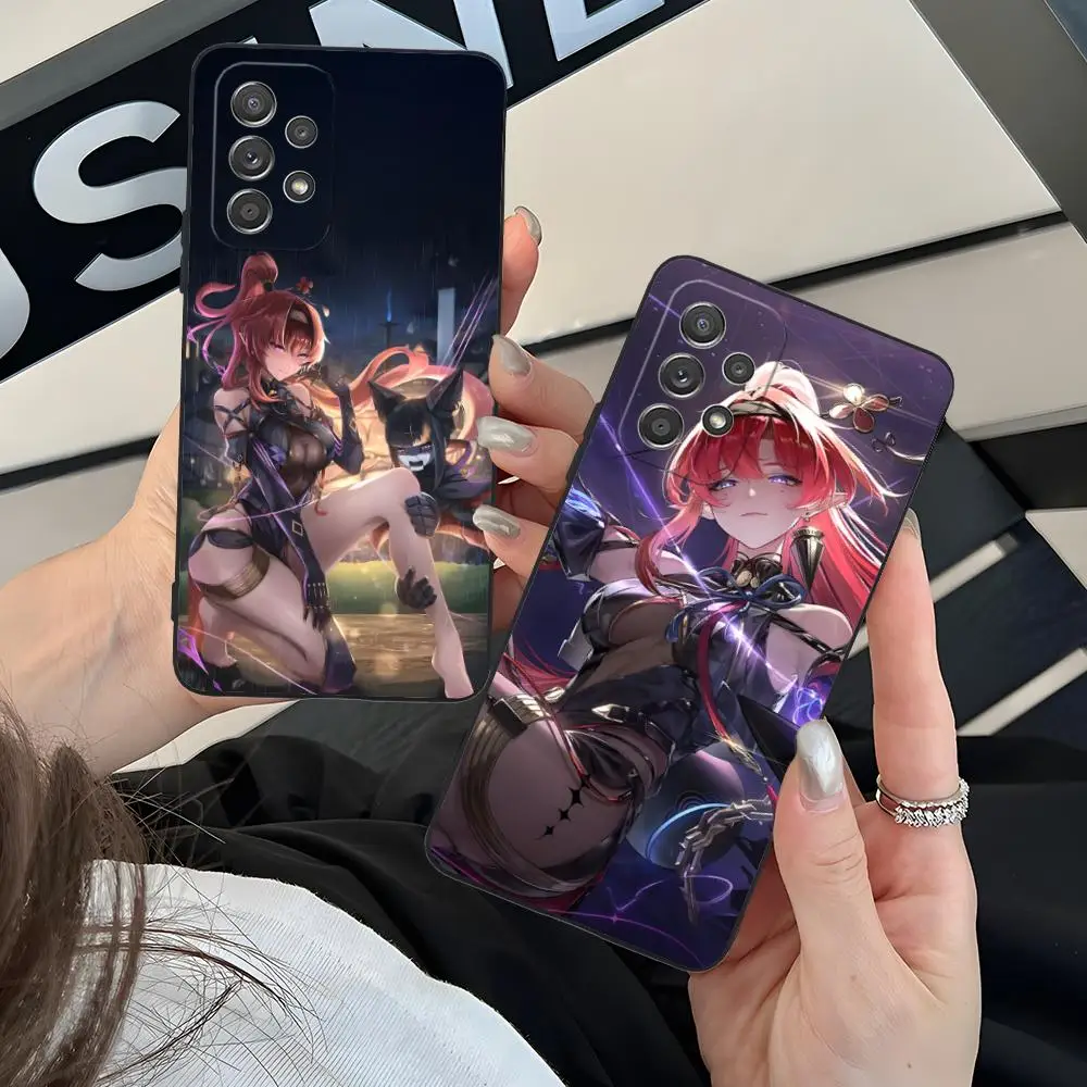 Wuthering موجات Yinlin قضية الهاتف المحمول لسامسونج غالاكسي M55 54 42 35 34 33 32 23 22 15 14 13 12 F55 5G غطاء اللون جميل