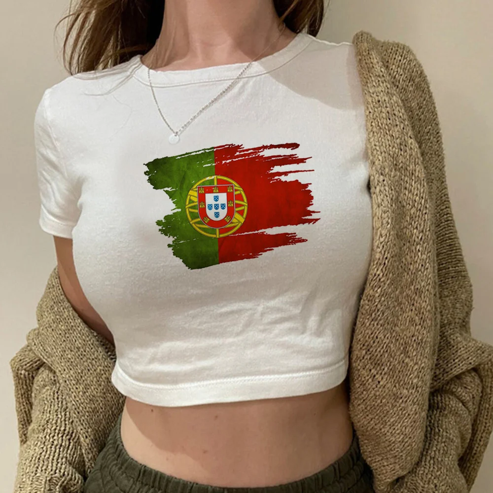 Portugal fairycore streetwear  crop top Woman cyber y2k graphic  vintage hippie clothes