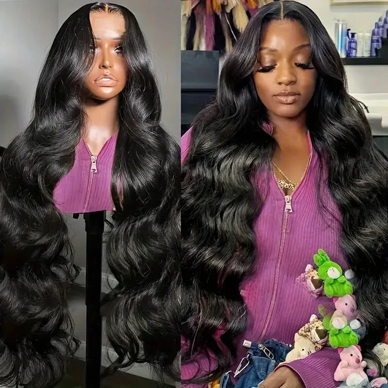 

Alimice 5x5 Glueless Body Wave Lace Wigs Human Hair 5x5 Lace180% Density Pre Plucked Transparent Lace Wigs Human Hair For Women
