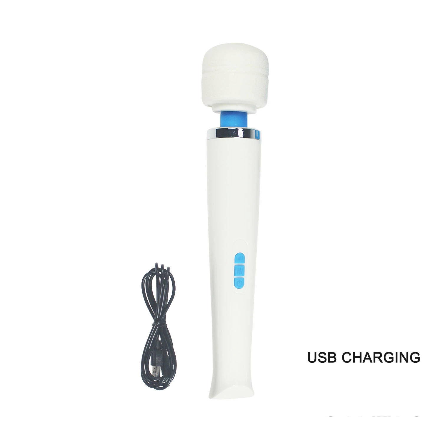 Portable Magic Wand Massager AV Vibrating massage stick USB Rechargeable Shoulder Neck And Back Massager Relieve Fatigue Tool