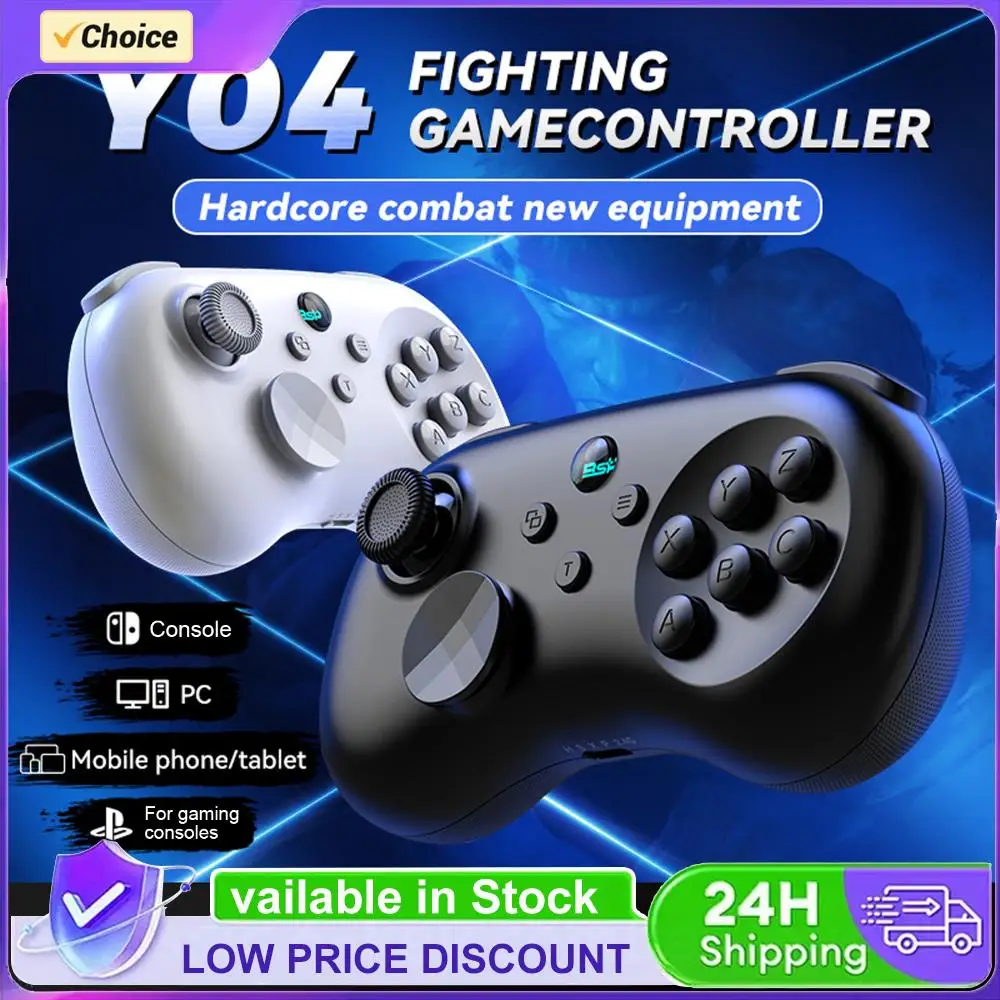 

Six Button BT Gamepad Control Joystick Anti-Drift Hall Effect with Turbo 800mAh Rechargeable Fit for Switch Console Windows PC