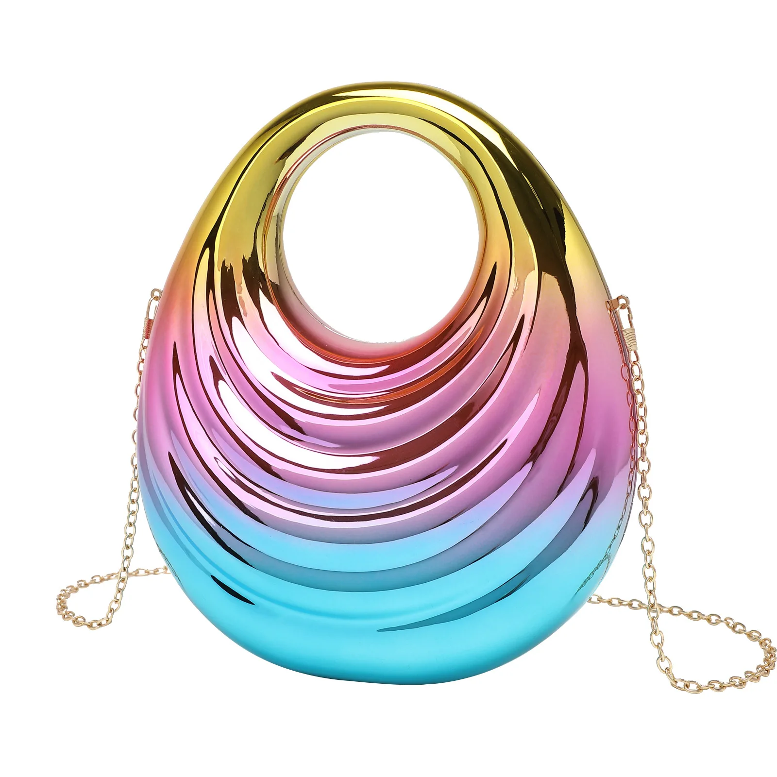 

Elegant Vintage Acrylic Threaded Handbag Hong Kong Style Asymmetrical High-End Feelings Crossbody Bag Fashionable Trendy