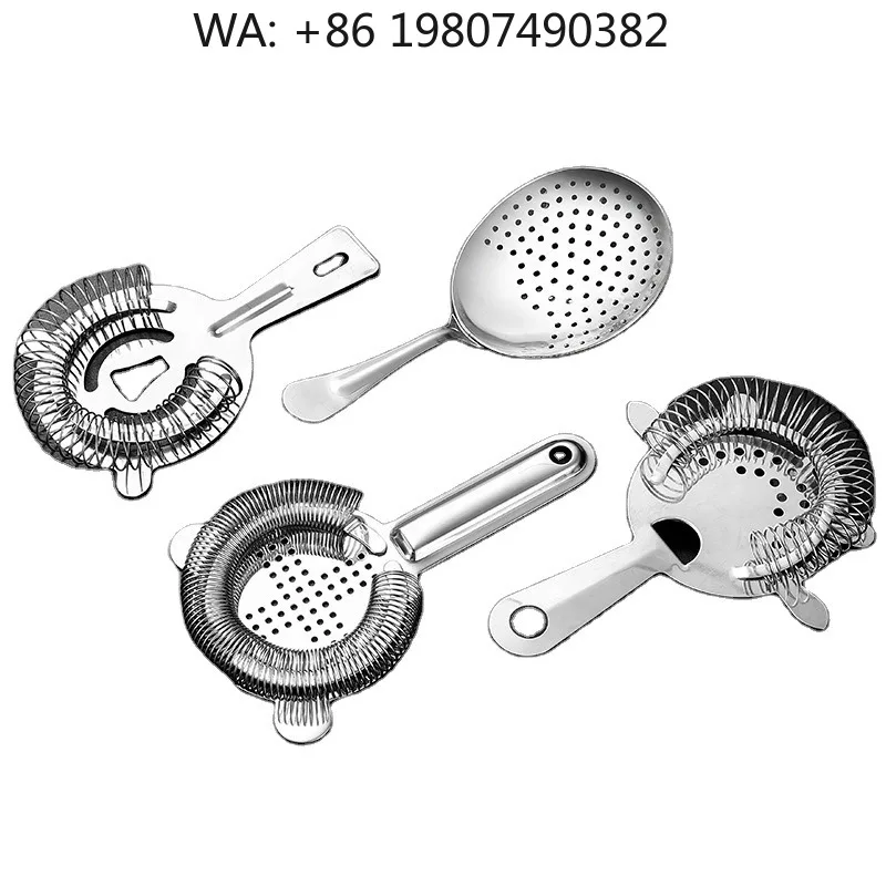 Stocked Eco-Friendly Bar Mixology Supply Kit, Stainless Steel Measuring Jigger Hawthorne Strainer Boston Cocktail Shaker For Bar