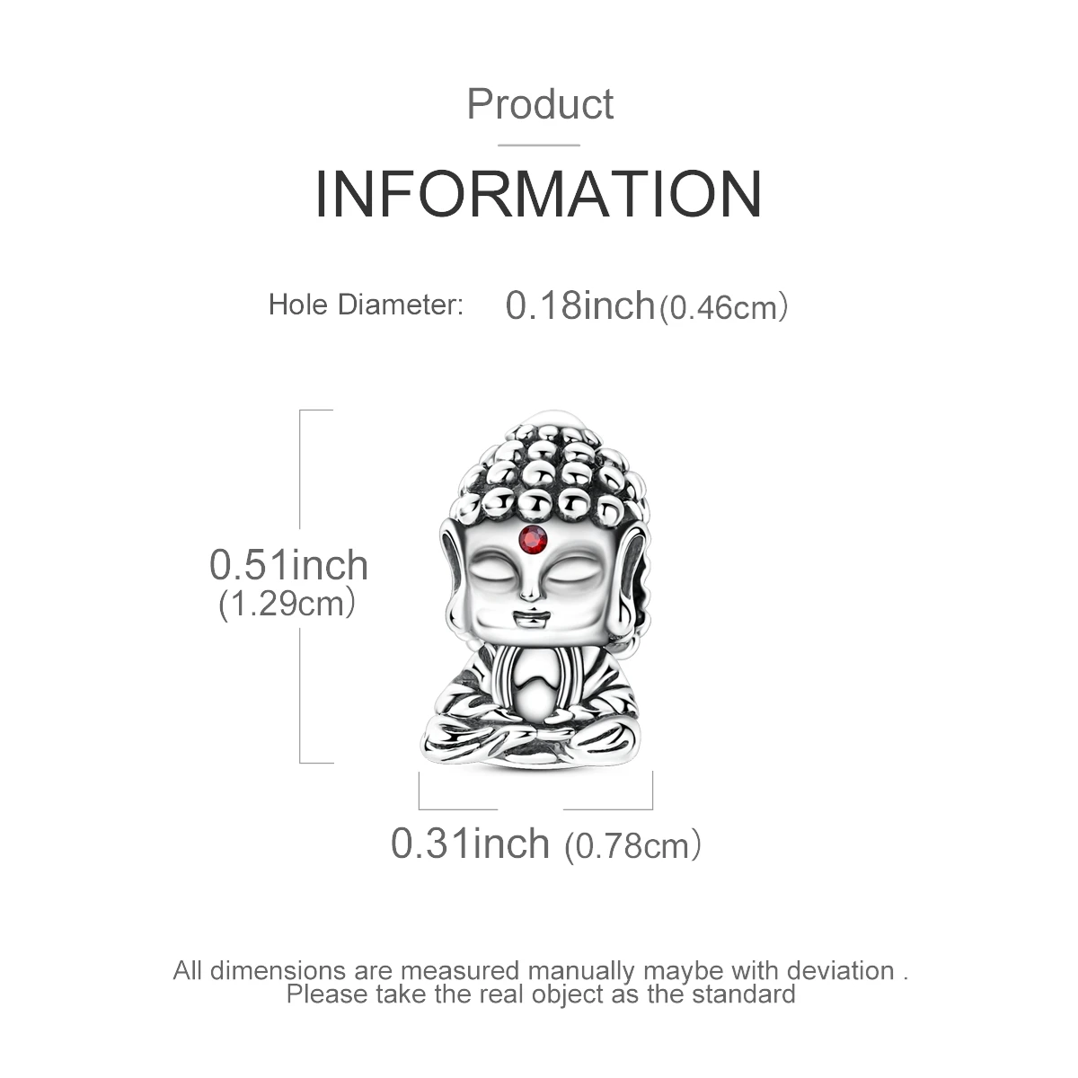 925 Sterling Silber Buddha Charm Perlen Sitzende Meditation Lotus Gebets-Charms für DIY Armband Halskette Spiritueller Schmuck Geschenk – Detail 6