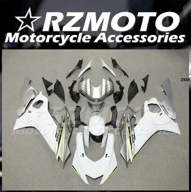 

4Gifts New ABS Fairings Kit Fit For YAMAHA YZF-R6 R6 2017 2018 2019 2020 2021 2022 17 18 19 20 21 22 Bodywork Set Silver White