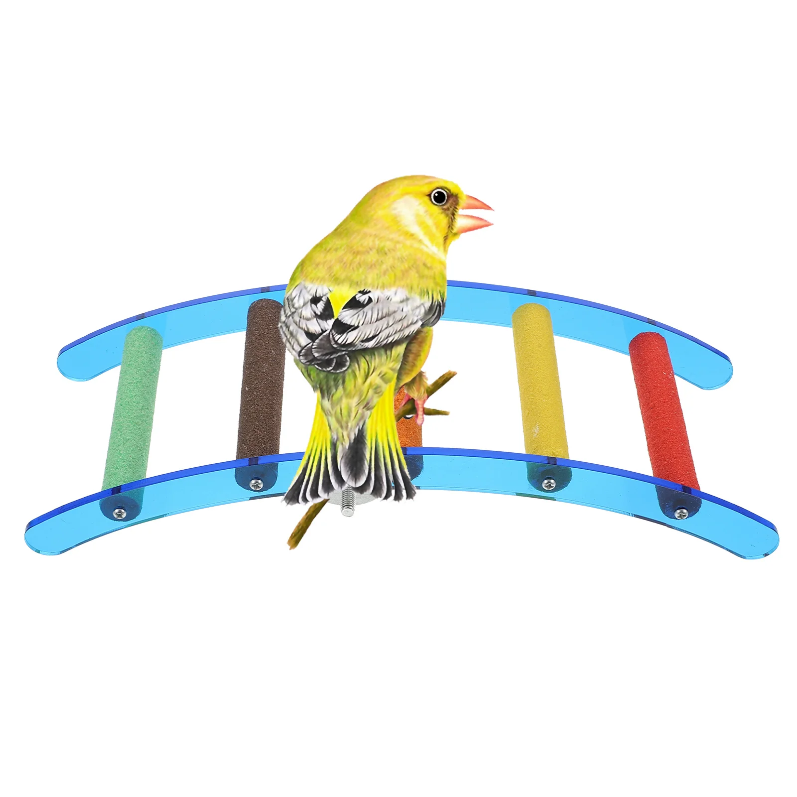 

Parrot Ladder Stand Rack Climbing Sturdy Acrylic For Pet Birds Bird Cage Bird Perch Ladder Stand Rack Funny Training Climb Bite