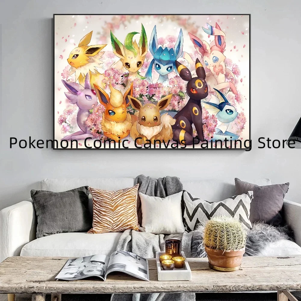 

Japanese Anime Pokemon Wall Stickers Stickers and Posters Canvas Bedroom Home Decoration Accessories Children's Gift Picture