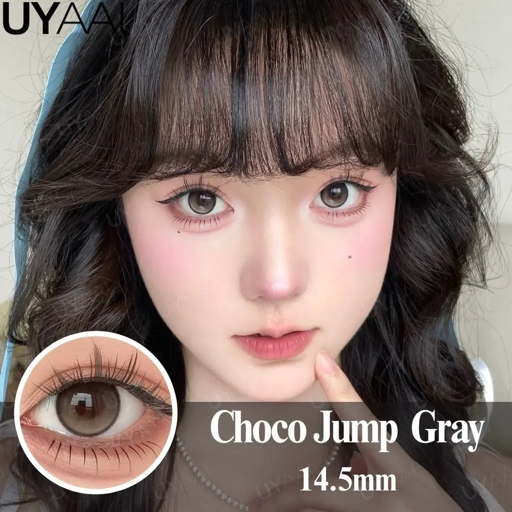 UYAAI Kontaktlinsen Kosmetiklinsen Choco Jump Serie Augenfarblinsen Beauty Schwarze Kontaktlinsen Damen Accessoires Natürliche Braune Linsen – Detail 13