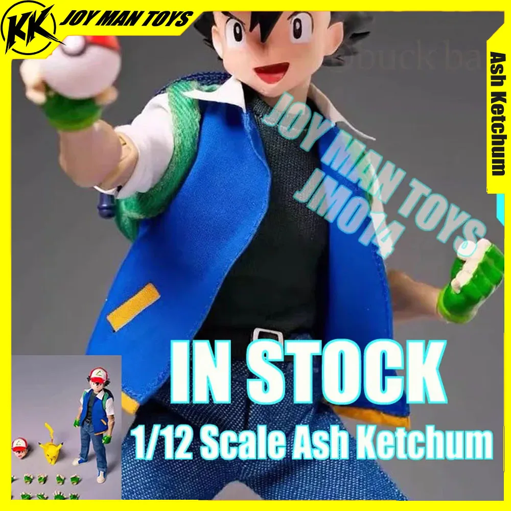 

IN STOCK Joy Man Toys Ash Ketchum Anime Figure Jm014 1/12 Scale Movable Body Design Tamer Male Soldier ACTION Model Cottect TOYS