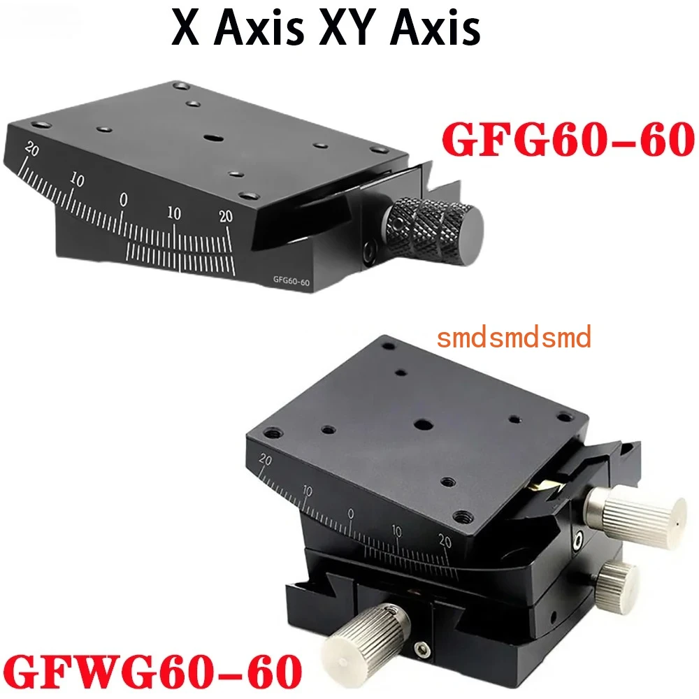 X Axis XY Axis  60 80mm GFG60 GFWG60 GFG80-100 Manual Radian Angle Table Goniometer Swing Table Measurement Displacement Radian