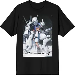 Gundam Witch From Mercury Petra Itta Crew Neck Short Sleeve Black Men's T-shirt