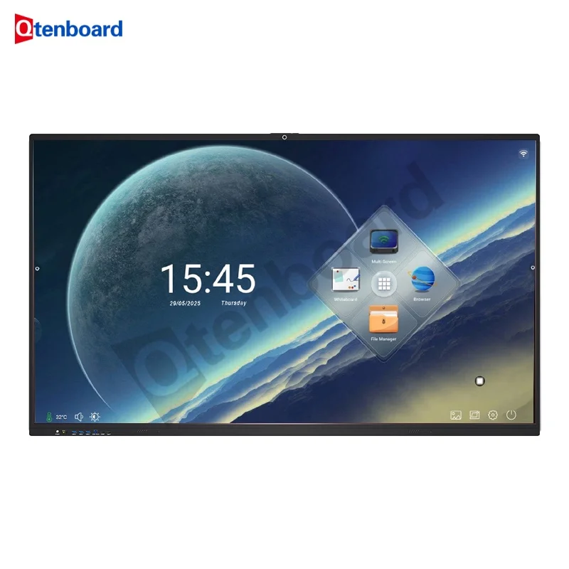 

Qtenboard All In One 55 65 75 86 98 100 105 110 дюймов Индивидуальная смарт-плата Электронная доска Интерактивная доска
