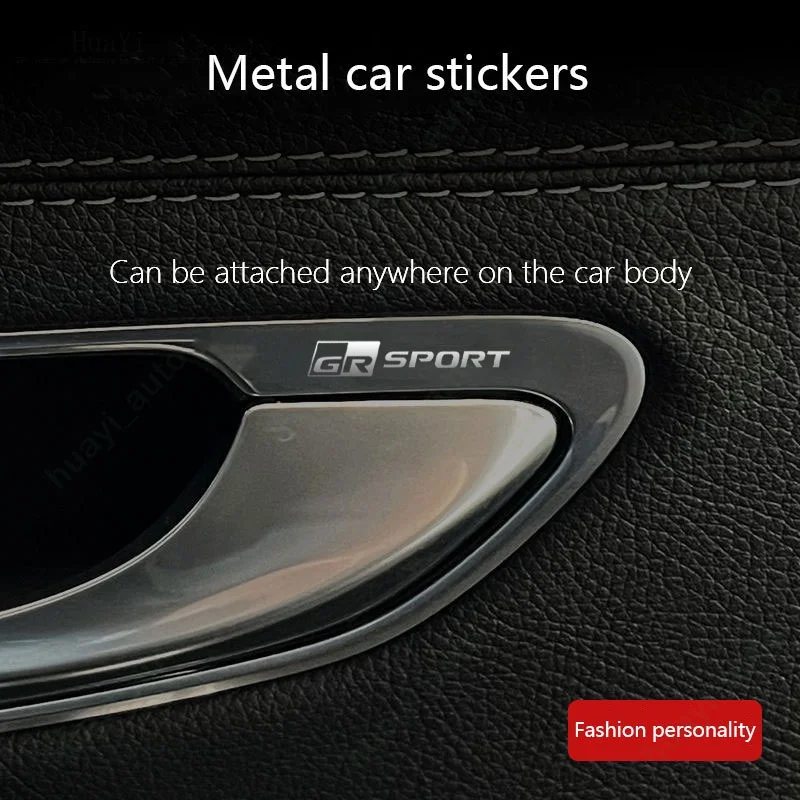 Car Metal Car Label Sticker Center Console Metal Sticker Car Audio Window Sticker Rearview Mirror Sticker For Toyota GR Sport