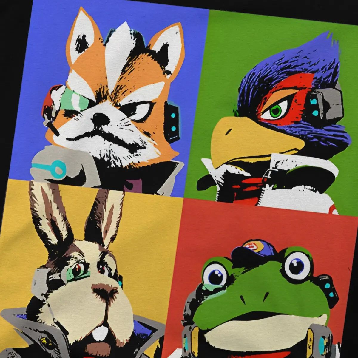 Star Warhol Fox maglietta da uomo Star Fox Game O Neck maglietta in tessuto a maniche corte divertenti regali di compleanno di alta qualità