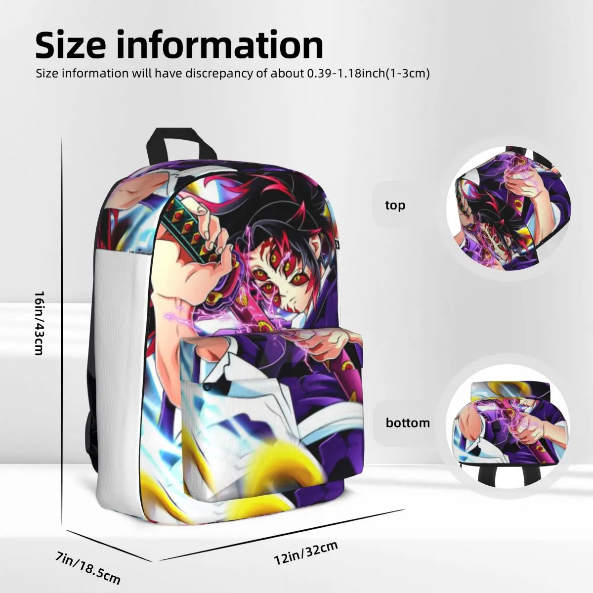 KOKUSHIBO Backpacks Large Capacity Student Book bag Shoulder Bag Travel Rucksack Casual Children School Bag