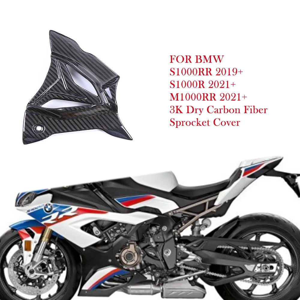 

For BMW S1000RR S1000R M1000RR 2021 2022 2023 2024 3K Dry Carbon Fiber Sprocket Cover Fairing Kits Motorcycle Accessories Parts