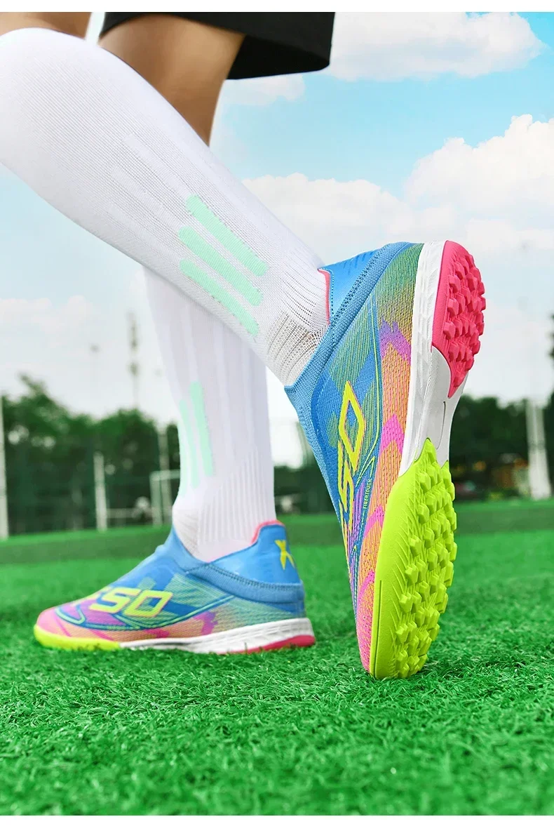 Neue Herren-Fußballschuhe Hochwertige Fußballschuhe Sneakers Rutschfeste Stollenschuhe für Rasen High-Top Futsal Indoor Bestseller Outdoor – Detail 28