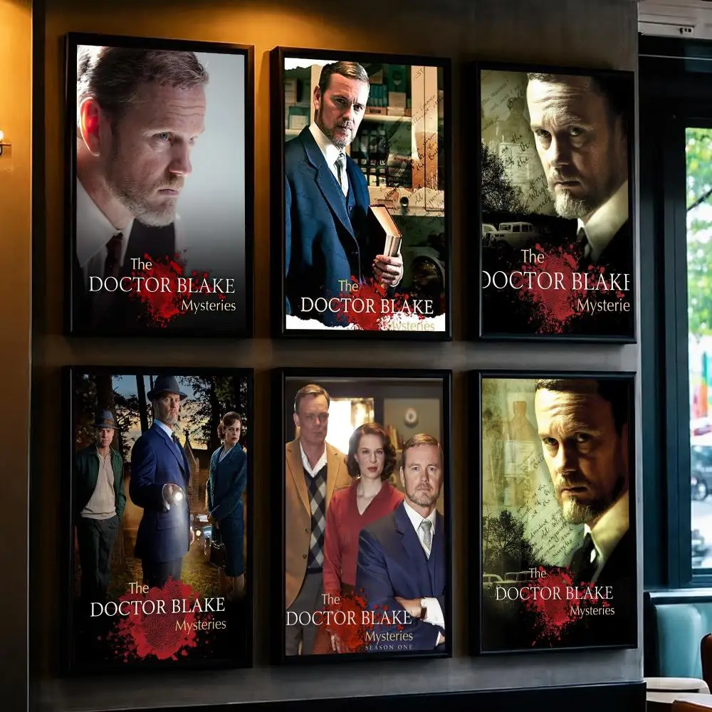 tv series T-The Doctor Blake Mysteries-S Poster Minimalist Wall Sticker for Cafe Office Bar Home Decor and Gift
