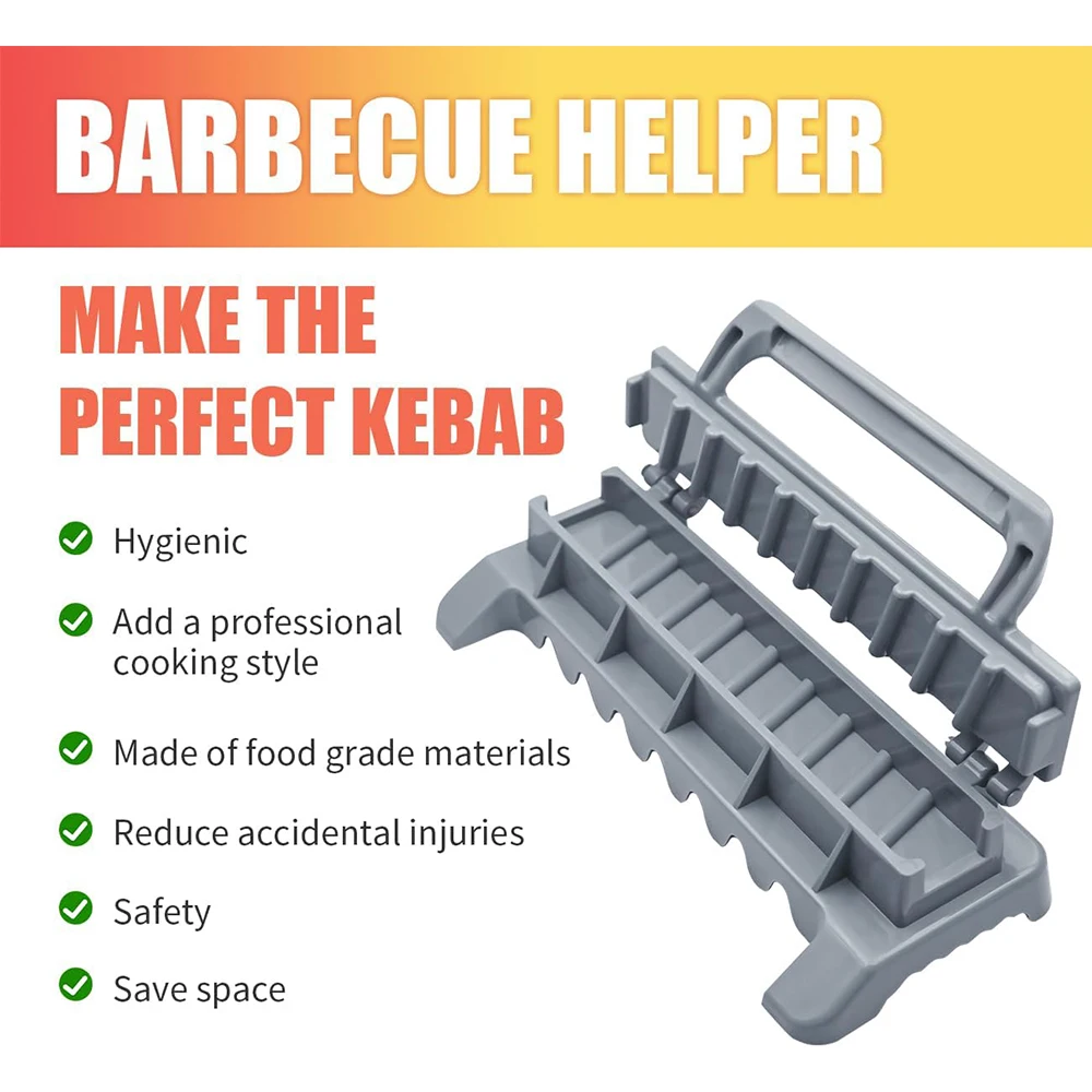 LMETJMA Large Kebab Maker Press Plastic Kebab Maker Press Machine Manual Kabob Maker Mold Kabob Maker Barbecue Skewers For BBQ view 3
