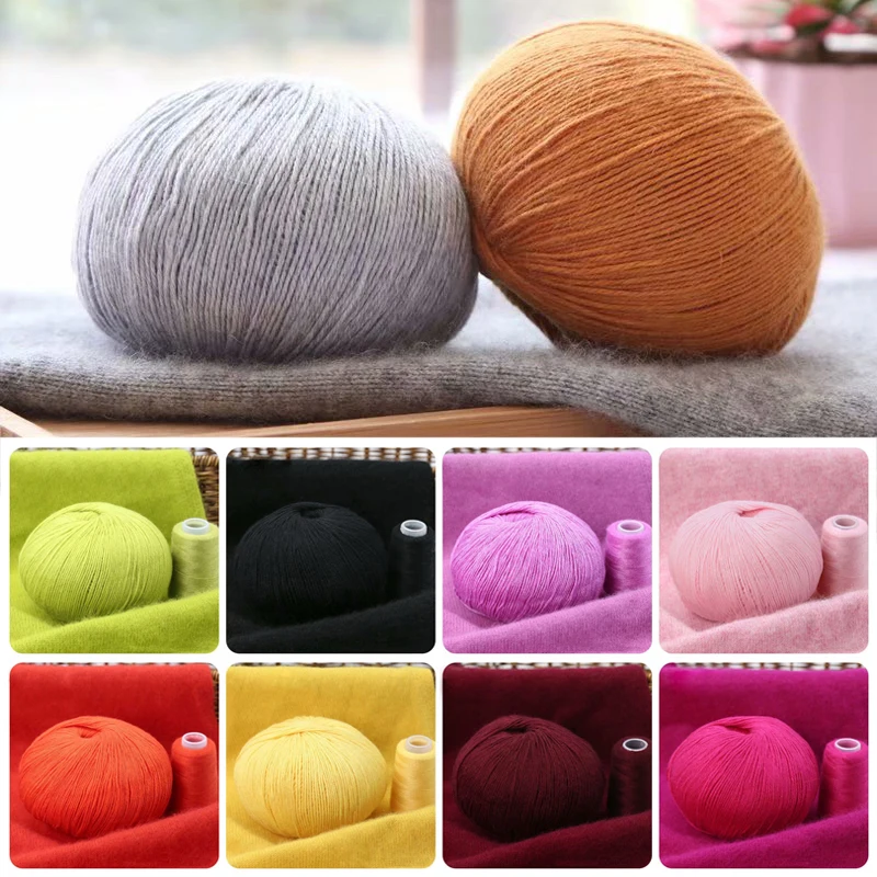 100% Mongolian Cashmere Yarns 50+20g/set Hand-knitted Crochet Cashmere Knitting Soft Wool Yarn Baby Hat Scarf Blanket Yarn